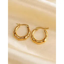 KARISHMA KREATIONS Gold-Plated Circular Hoop Earrings-picture-38
