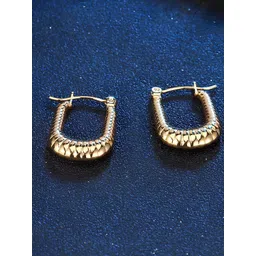 KARISHMA KREATIONS Gold-Plated Contemporary Hoop Earrings-picture-24