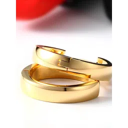 KARISHMA KREATIONS Gold-Plated Half Hoop Earrings image 1