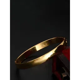 KARISHMA KREATIONS Gold-Plated Stainless Steel Kada Bracelet-picture-11