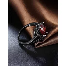 KARISHMA KREATIONS Rhodium Plated Cubic Zirconia Studded Finger Rings-picture-35