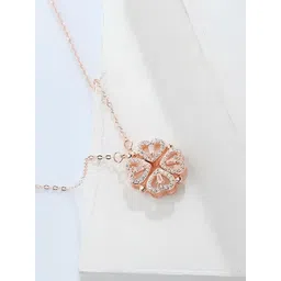 KARISHMA KREATIONS Stainless Steel Rose Gold Plated  Cubic Zirconia Studded Chain-picture-13