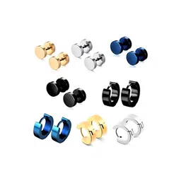 KARISHMA KREATIONS Unisex Set Of 8 Geometric Studs Earrings-picture-17