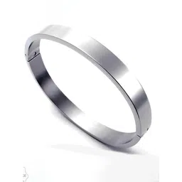 KARISHMA KREATIONS Unisex Silver Plated Kada Bracelet-picture-38