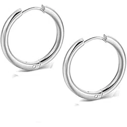 karishma kreations Valentine jewellery Stainless Steel Mens Earrings Om Black Gold Silver Piercing Screw Bali Stud Hoops Earing Multicolor Earrings Combo for men boys Unisex-picture-28