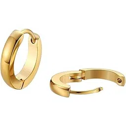 karishma kreations Valentine jewellery Stainless Steel Mens Earrings Om Black Gold Silver Piercing Screw Bali Stud Hoops Earing Multicolor Earrings Combo for Women Girls men boys Unisex-picture-33