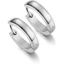 karishma kreations Valentine jewellery Stainless Steel Mens Earrings Om Black Gold Silver Piercing Screw Bali Stud Hoops Earing Multicolor Earrings Combo for Women Girls men boys Unisex-picture-24