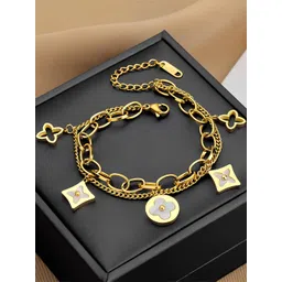 KARISHMA KREATIONS Women Gold-Plated Link Bracelet-picture-22