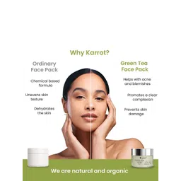 KARROT NATURAL SKINCARE Green Tea Acne Face Pack - 100g image 5