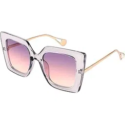 karsaer Sunglasses Womens Trendy, Oversized Square Shades, Pearl Inlay Cat Eye Frame UV400 Protection E1051-picture-55