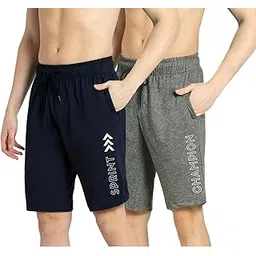 kart black Plus Sizes Men's Cotton Knee Length Shorts (M,L,XL,XXL,3XL,4XL,5XL Shorts) | Casual and Night Wear Mens Shorts (Pack of 2)-picture-32