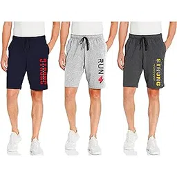 KART BLACK Plus Sizes Men's Cotton Knee length Shorts (M,L,XL,XXL,3XL,4XL,5XL shorts) | Casual and Night Wear Mens Shorts (Pack of 3)-picture-14