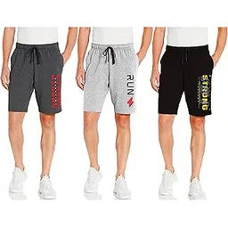 kart black Plus Sizes Men's Cotton Knee length Shorts (M,L,XL,XXL,3XL,4XL,5XL shorts) | Casual and Night Wear Mens Shorts (Pack of 3)-picture-39