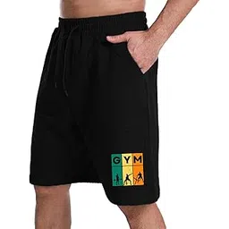 kart black Plus Sizes Men's Cotton Knee Length Shorts (XXL,3XL,4XL,5XL,6XL,7XL,8XL Shorts) | Gym Life Printed Shorts | Casual and Night Wear Mens Shorts-picture-31
