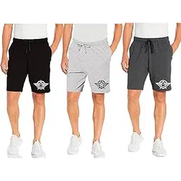 kart black Plus Sizes Men's Cotton Knee Length Shorts(M,L,XL,XXL,XXXL,4XL,5XL Shorts)| Casual and Night Wear Mens Shorts Pack of 3-picture-37