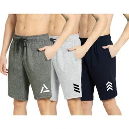 kartblack Pack of 3 Self Design Men Multicolor Regular Shorts-picture-20