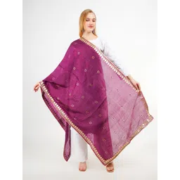 Karthav Fashion Ethnic Motifs Printed Gotta Patti Art Silk Dupatta-picture-13