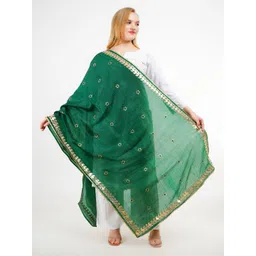Karthav Fashion Ethnic Motifs Printed Gotta Patti Art Silk Dupatta-picture-14