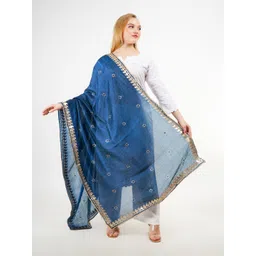 Karthav Fashion Ethnic Motifs Printed Gotta Patti Art Silk Dupatta-picture-15
