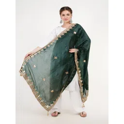 Karthav Fashion Floral Embroidered Beads & Stones Art Silk Dupatta-picture-29