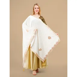 Karthav Fashion Paisley Embroidered Velvet Dupatta with Beads and Stones-picture-22