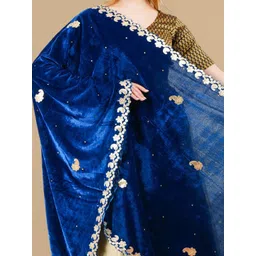 Karthav Fashion Paisley Velvet Dupatta image 3