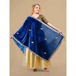 Karthav Fashion Paisley Velvet Dupatta image 1