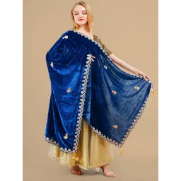 Karthav Fashion Paisley Velvet Dupatta image 2