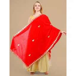 Karthav Fashion Paisley Velvet Dupatta with Sequinned-picture-15