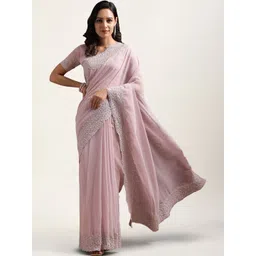 kasee Embellished Embroidered Poly Georgette Saree-picture-21