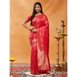 kasee Floral Woven Design Zari Banarasi Saree-picture-12