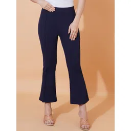 Kasendra Women Regular Fit Mid-Rise Non Iron Trousers-picture-12