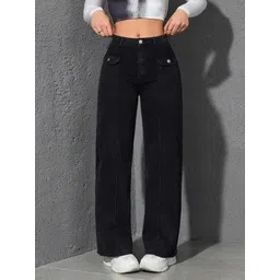 kashian Women Boyfriend High Rise Black Jeans-picture-12