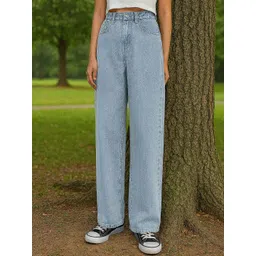 KASHIAN Women Comfort Boyfriend Fit High-Rise Stretchable Jeans-picture-18