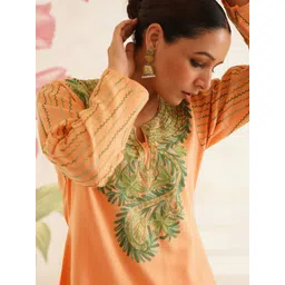 Kashmir Box Aari Embroidery Cotton Co-Ord Set image 4