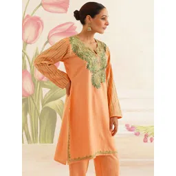 Kashmir Box Aari Embroidery Cotton Co-Ord Set image 2