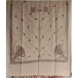 Kashmiri queen Cashmere, Wool Printed, Solid Women, Men Shawl-picture-28