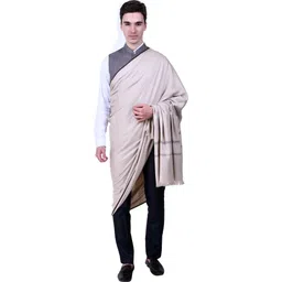 Kashmiri queen Wool Self Design Men Shawl-picture-35