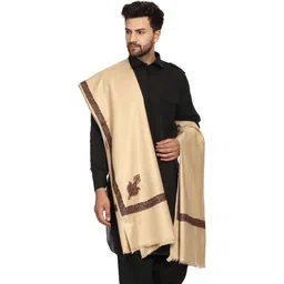 Kashmiri queen Wool Self Design Men, Women Shawl-picture-25