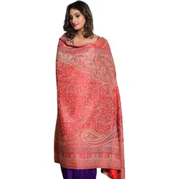 Kashmiri queen Wool Self Design Men, Women Shawl-picture-26