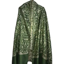 Kashmiri queen Wool Self Design Women, Men Shawl-picture-19