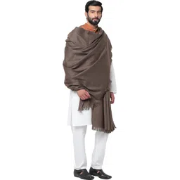 Kashmiri queen Wool Solid Men Shawl-picture-32