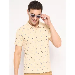 KASMA Conversational Printed Polo Collar Regular Fit T-shirt-picture-40