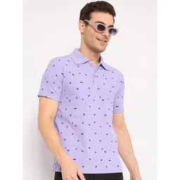 KASMA Conversational Printed Polo Collar Regular Fit T-shirt-picture-31