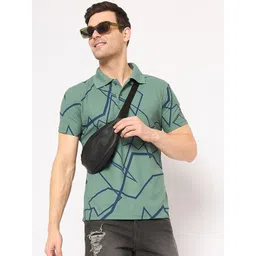 KASMA Men Abstract Printed Polo Collar T-shirt-picture-20