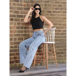 KASSUALLY BASICS Women Self Design Halter Neck Fitted Crop Top-picture-20