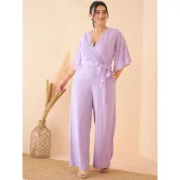 CURVE BY KASSUALLY Lavender Maxi Jumpsuit-picture-17