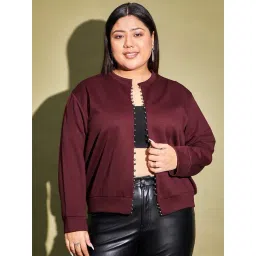CURVE BY KASSUALLY Maroon Shrug-picture-15