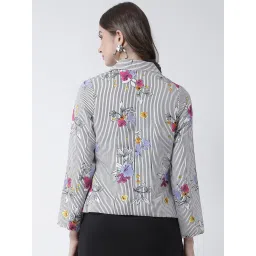 KASSUALLY Black & White Floral Print Blazer image 2