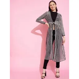 KASSUALLY Black & White Printed Long Shrug-picture-28